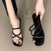 Women Slipper Woman Summer Flat Heel Roman Shoes Low Heels Sandals Footwear Women's Gladiator Open Toe Beach Ladies