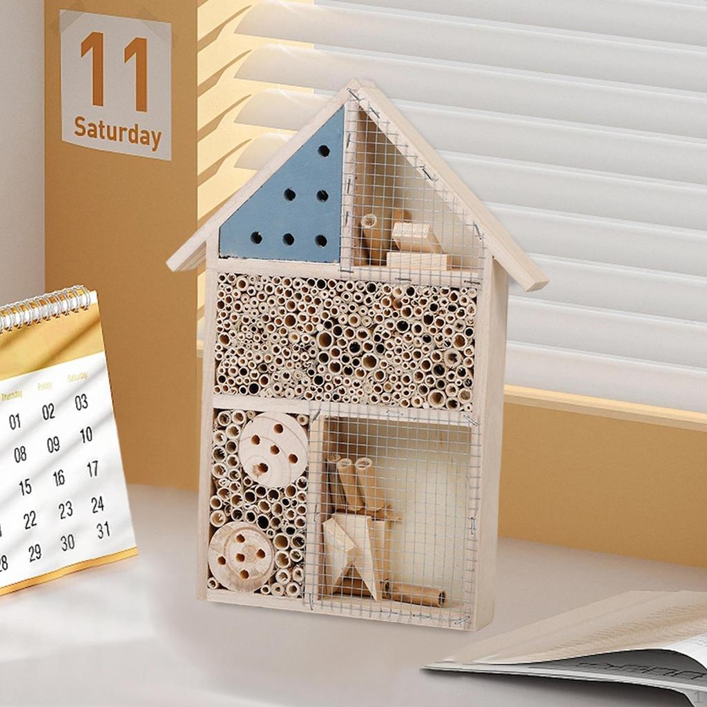 Bee House Nesting Box Butterfly for Yard Fence Outdoor Backyard