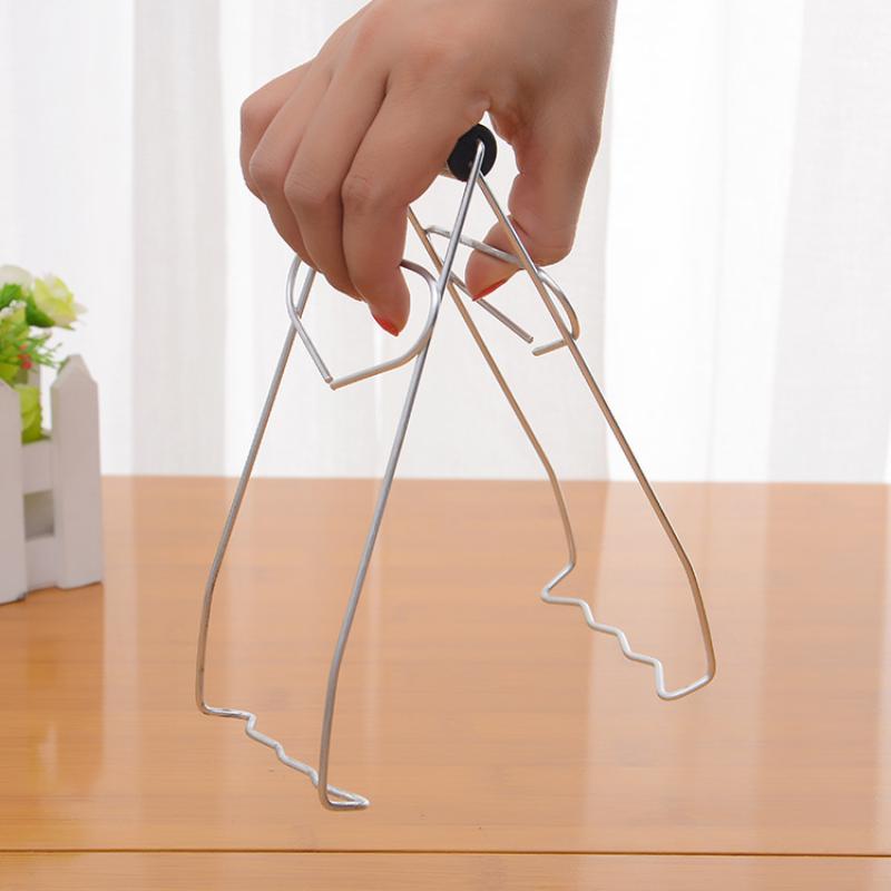 Rust Proof Stainless Steel Foldable Anti-Scald Bowl Clip Non-Slip Plate Pot Gripper Kitchen Cooking Accessory