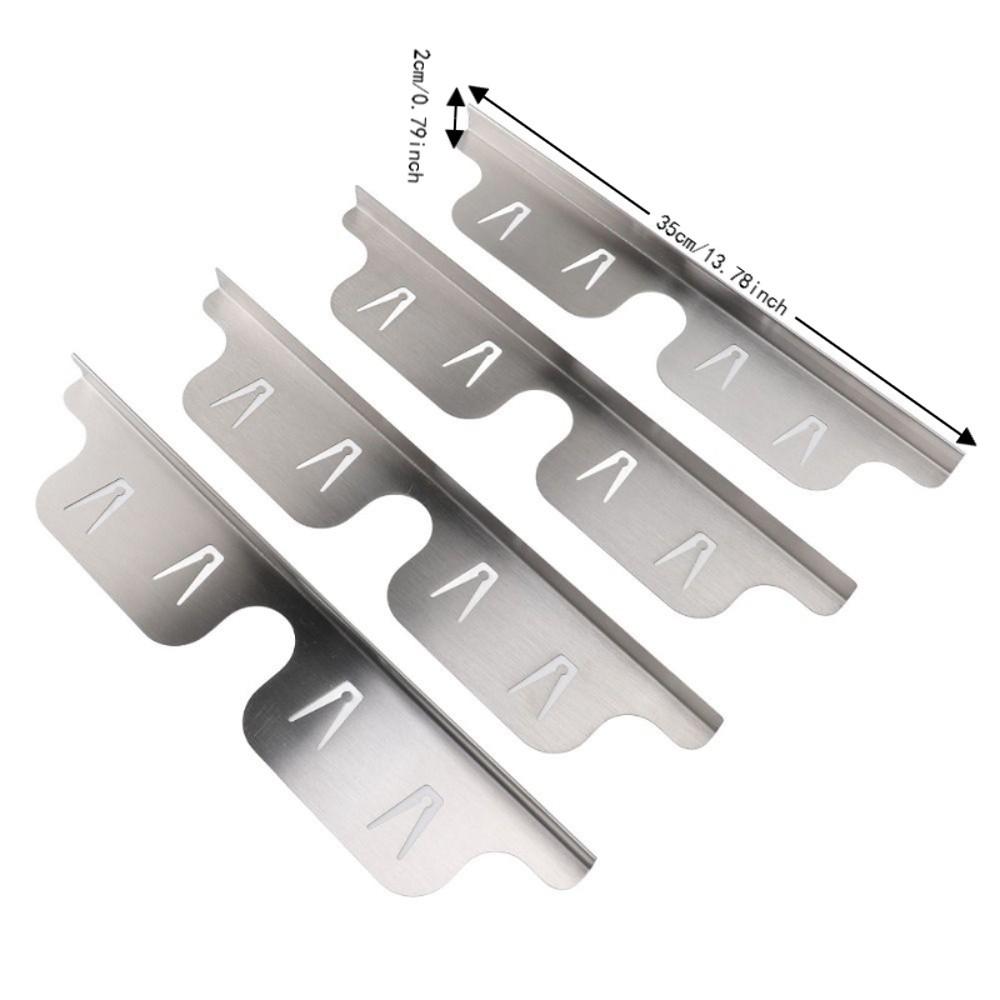 2 Pair Silver Stove Gap Cover Stainless Steel Counter Gap Filler Kitchen Counter Side Gap