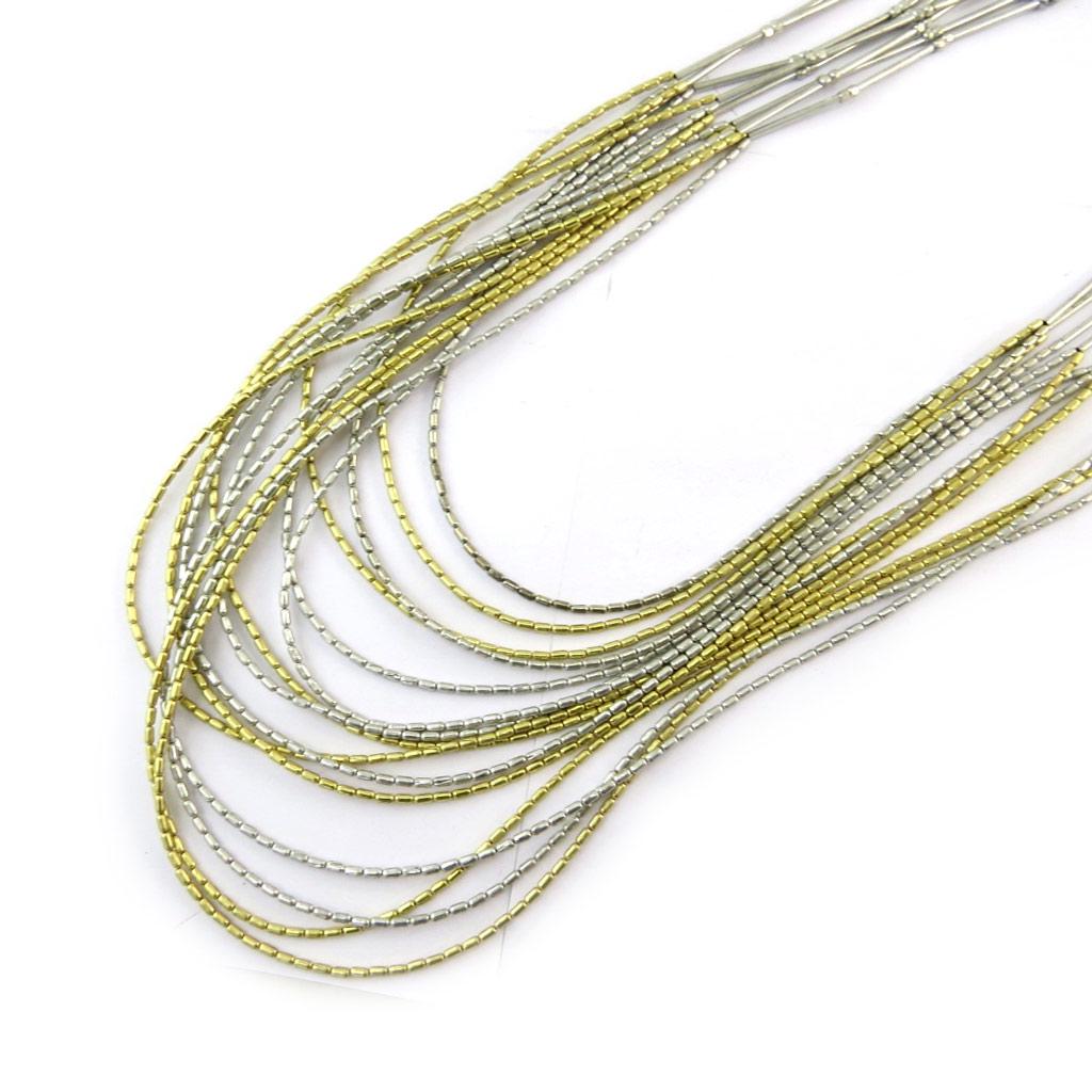 Les Trésors De Lily [N3739] - Посеребренное колье «Килиманджаро».