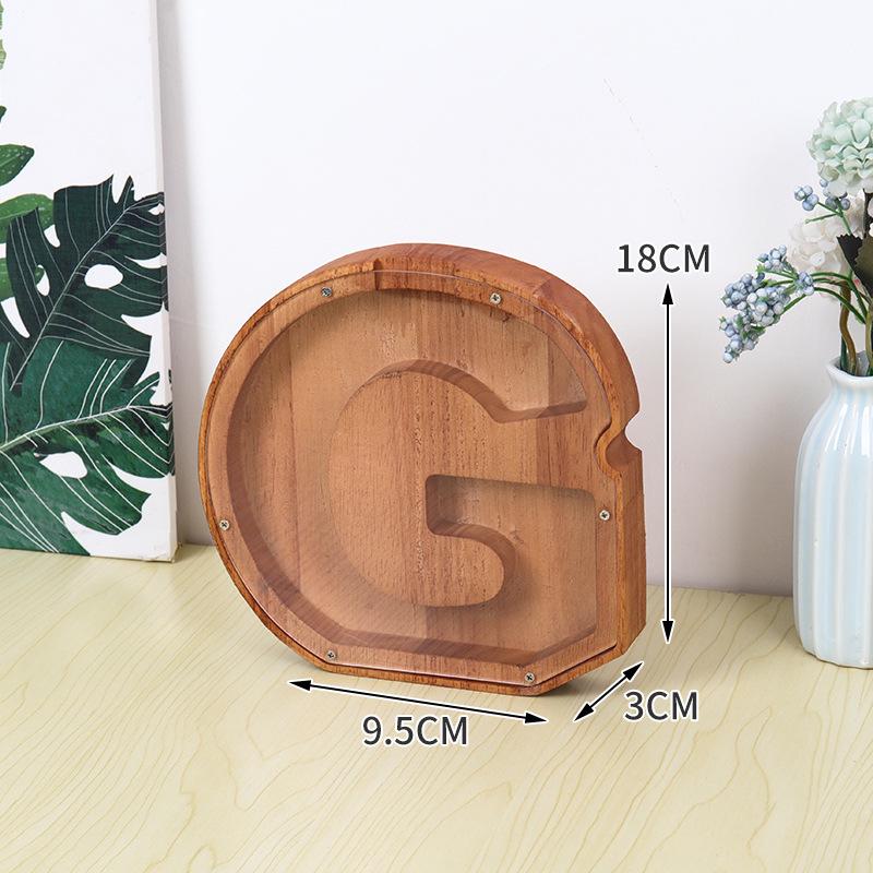 Деревянная и акриловая копилка для детей с алфавитом - прозрачный дизайн животных