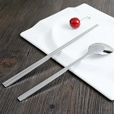 Новый корейский набор посуды Высококачественный набор для ужина из нержавеющей стали Цвета Роскошная посуда Ложка Палочки для еды Столовые приборы Мелкие инструменты