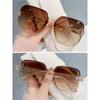 1PC Classic Vintage Square Sunglasses Woman Oversized Gradient Sun Glasses UV400 Big Frame Ladies Eyewear
