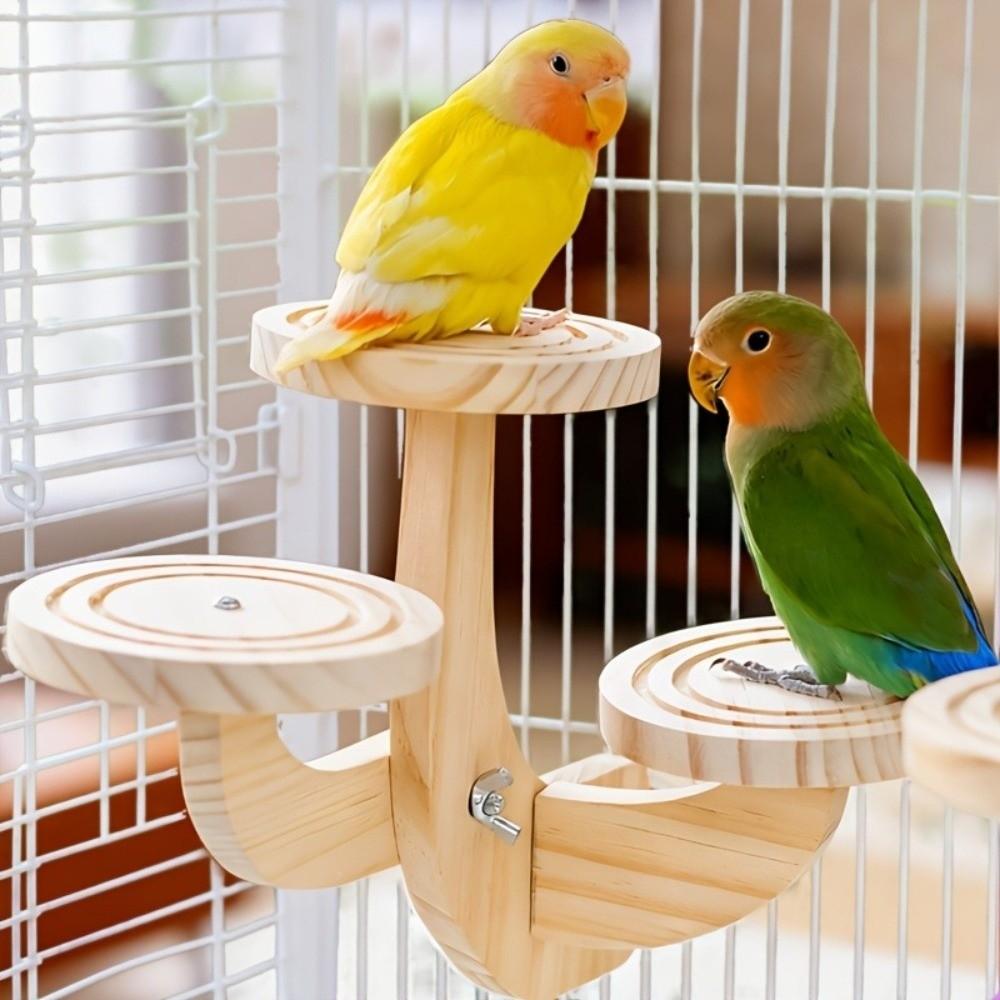 Wear Resistant Parrot Play Rack Parrots Ladder Parrot Perch Platform Beak Grinding Toy Bird Cage