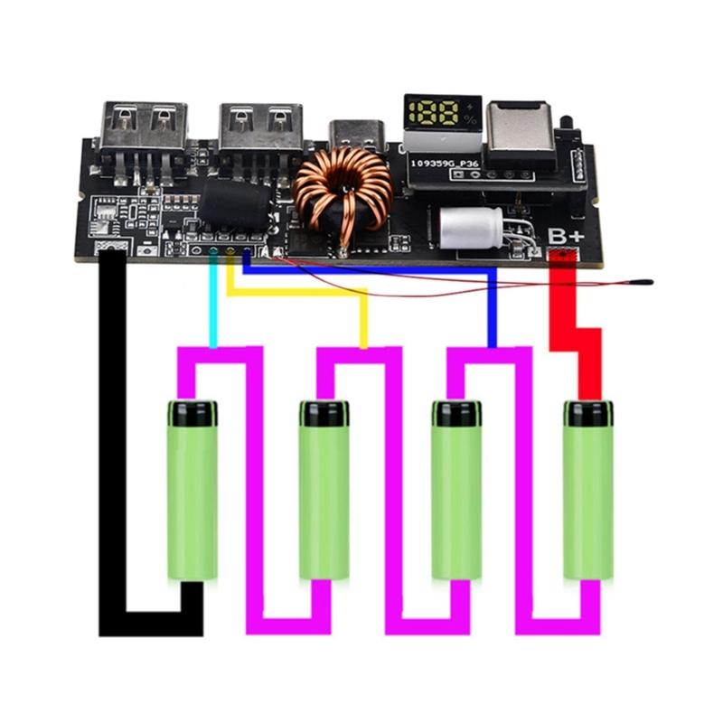 Мобильный модуль питания с двумя портами Type-C PD60W/100W с двусторонней быстрой зарядкой для деловых путешественников и энтузиастов гаджетов