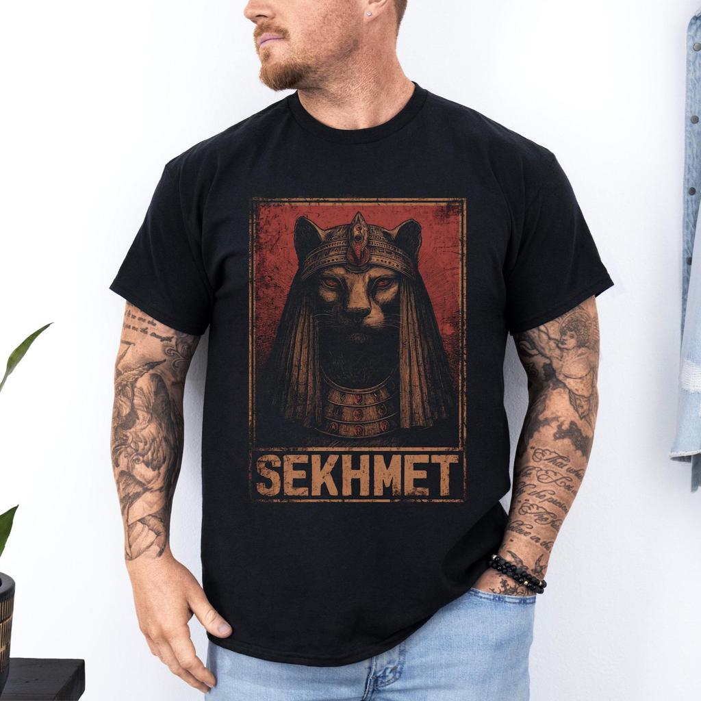 Sekhmet Shirt: Egyptian Goddess Tee | Kemetic Apparel | Fierce Warrior Deity T-Shirt | Divine Feminine Top