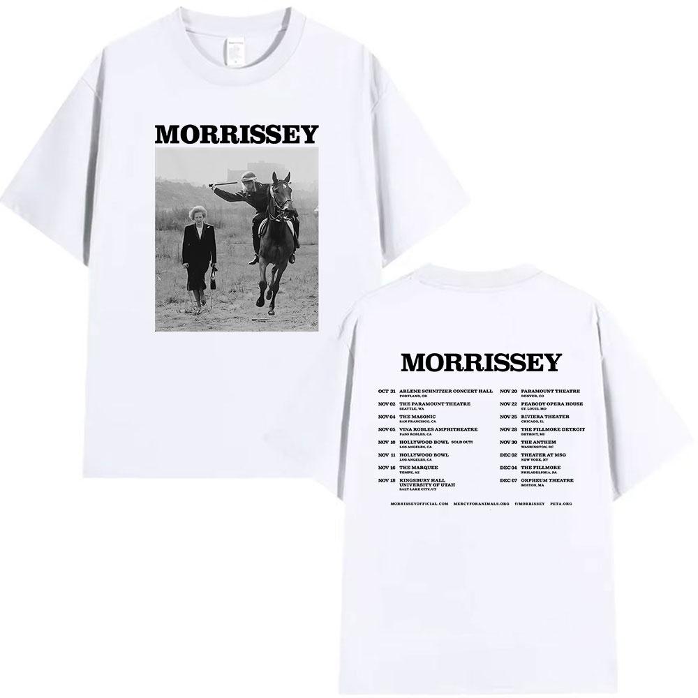 British Band Morrissey Tour 2026 Merch T Shirt Mens Hip Hop Gothic Short Sleeve Tshirts Casual Streetwear Summer