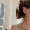 Изысканные роскошные сверкающие серьги-подвески с цирконами в форме бриллианта для женщин, элегантные и простые, по стилю напоминающие муассанит.