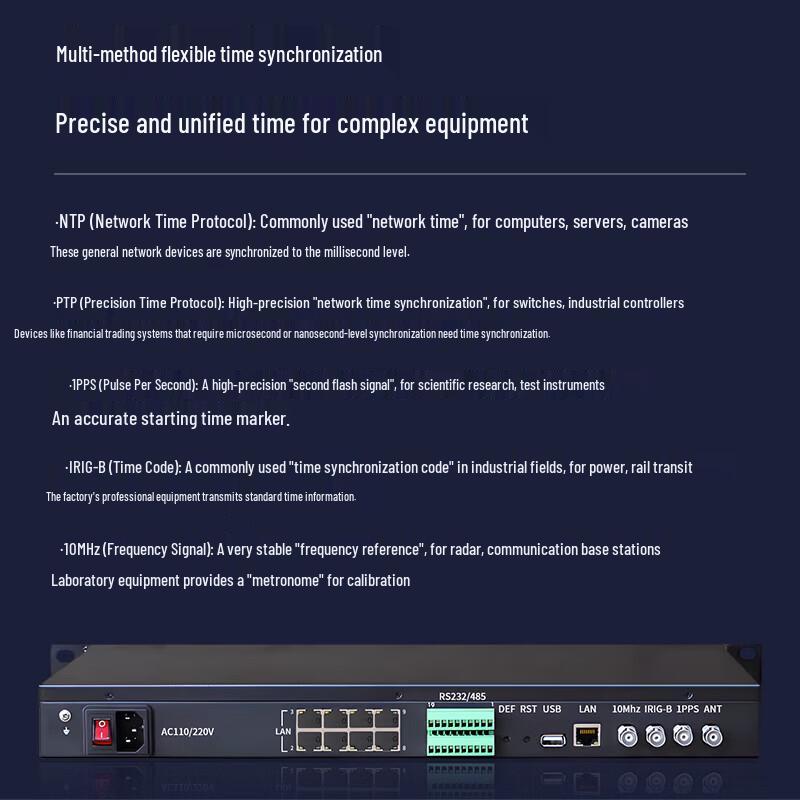 BOYANG Dual-Mode NTP/PTP Network Time Server with Rubidium Atomic Clock