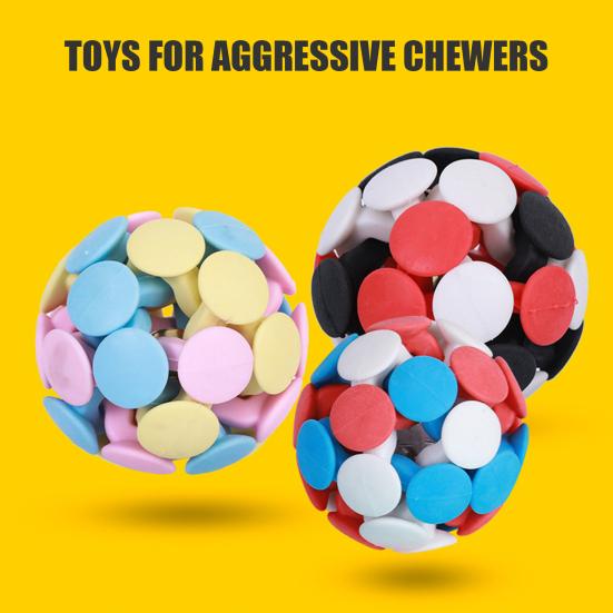 Dog Ball Toy Tough Dog Chew Toy for Aggressive Chewers Interactive Dog Training