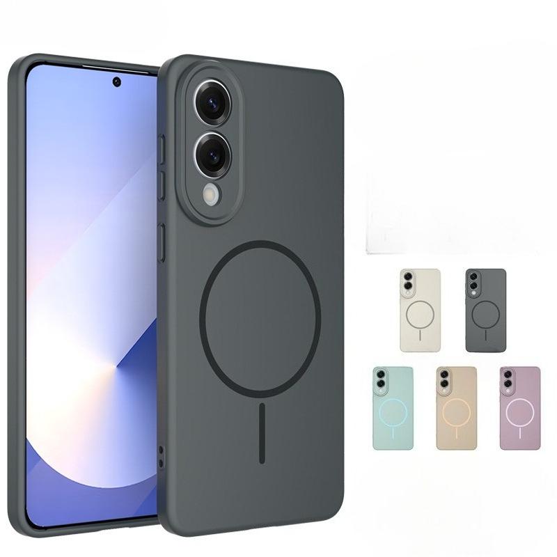 Suitable for Samsung S25 Ultra Mobile Phone Case Liquid Silicone Thin Circle S24edge Lens Fine Hole Anti Fall Protection Case