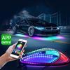 90*120CM Car Underglow Neon LED Strip Lights Remote/App Control RGB Auto Exterior Underbody Decorative Ambient Atmosphere Lamp