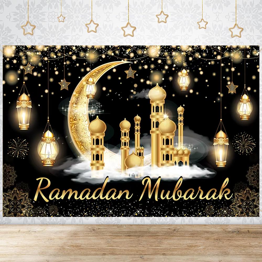 Тема вечеринки Ид Традиционный фон Украшения Ramadan Mubarak для дома Исламский Мусульманский Kareem Eid Al Adha Реквизит Подарок Постер