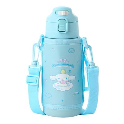 SANRIO 2WAY Нержавеющая сталь Для горячего и холодного 620 мл при использовании 670 мл при использовании прямого с пространством для имени 096067 Бутылка, Cinnamoroll, Детская,