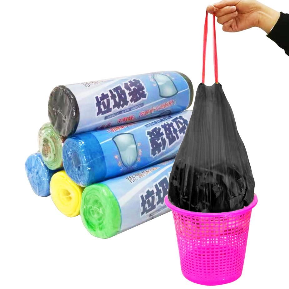 Утолщенный универсальный домашний жилой закрывающийся мешок для мусора на шнурке, автоматический кухонный дизайн