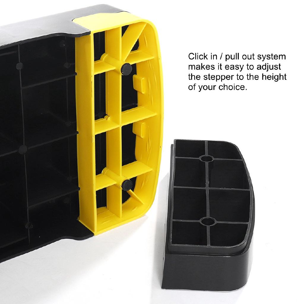 Non-slip Cardio Yoga Pedal Stepper Adjustable Fitness Aerobic Step Workout Exercise Fitness Aerobic Step Equipment 68 X 28 X 15 Cm