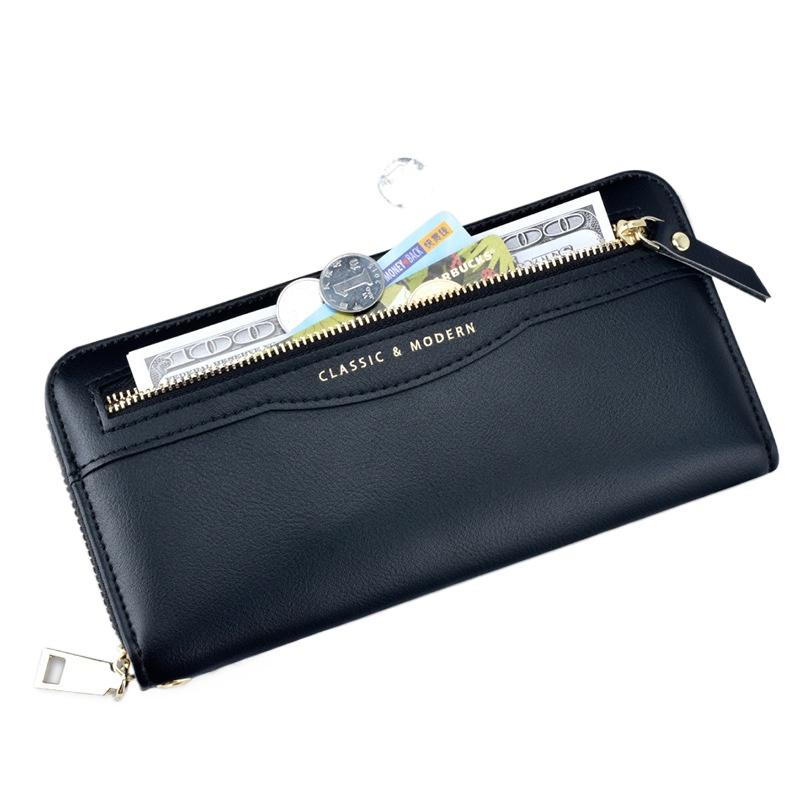 Leather Zip Wallet Accordion Wallet