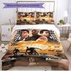 3pcs Duvet Cover Set (1*Duvet Cover + 2*Pillowcase, Without Core), Fast & Furious Print Soft All‑Season Bedding Set, Home Bedroom Decor Gift