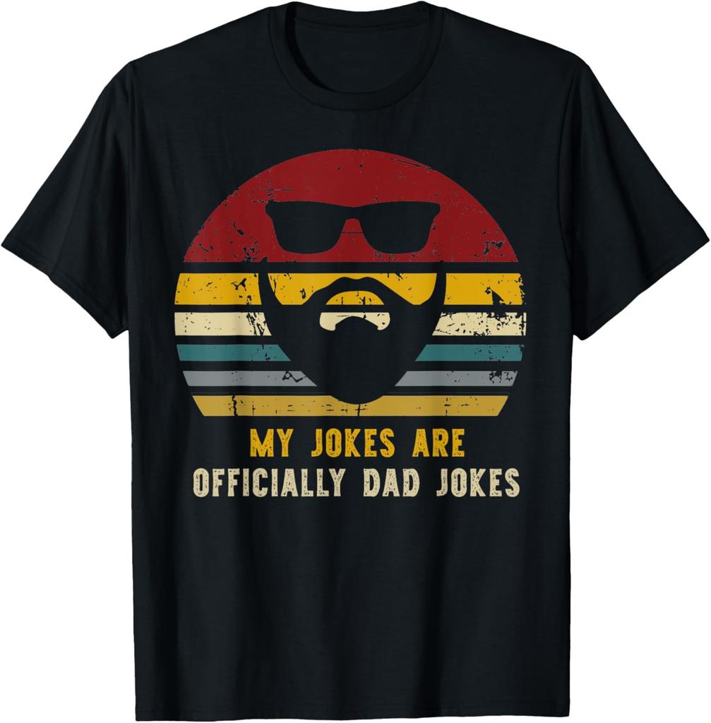 Vintage My Jokes Are Officially Dad Jokes Funny Dads Gifts TShirt Unisex Summer Streetwear Tops Mens T Shirt Camiseta Hombre