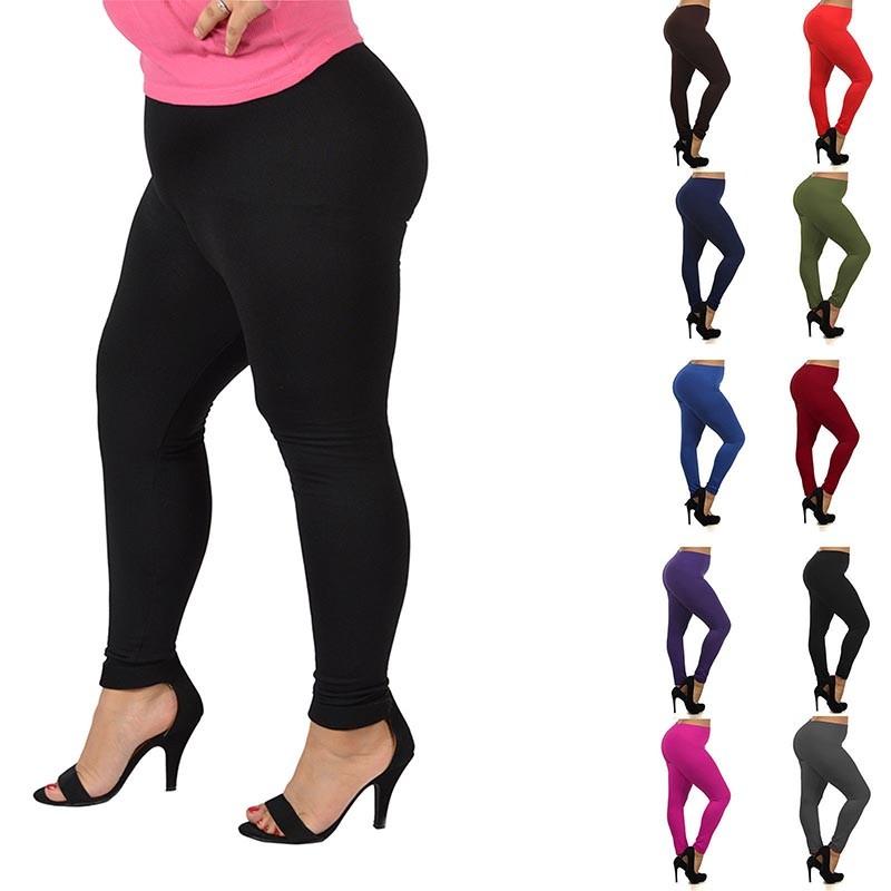 Full Women Fashion Length High Waist Leggings Soft Warm Thick Pants Stretch