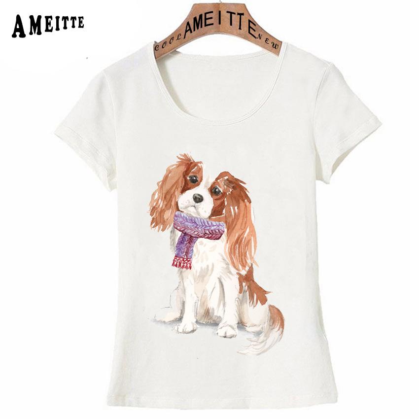 Keep Calm And Cavalier King Charles Spaniel Print T Shirt Summer Fashion Women T Shirt Funny