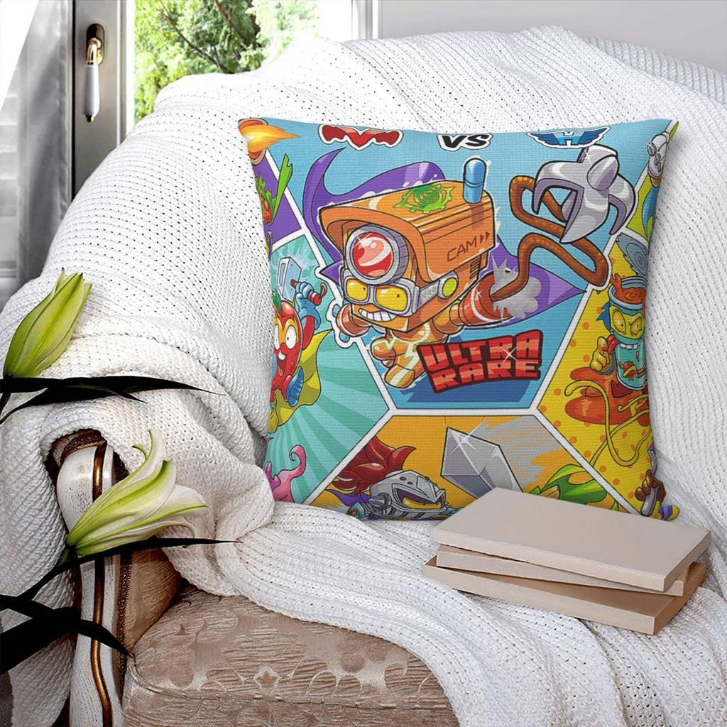 Superthings Square Pillowcase Pillow Cover Polyester Cushion Zip Decorative Comfort Throw Pillow for Home Living Room