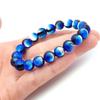 [GOLD STONE] Yonaguni Blue Firefly Glass 10mm Glowing Bracelet from Yonaguni Island, Okinawa, Inner Diameter: Approx. 16.5cm