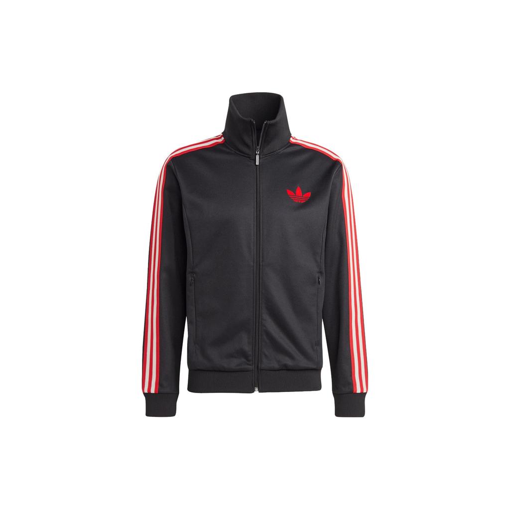 adidas Оригинальная повседневная спортивная куртка с логотипом в полоску и трилистником, мужская куртка с длинными рукавами, черная IN4719