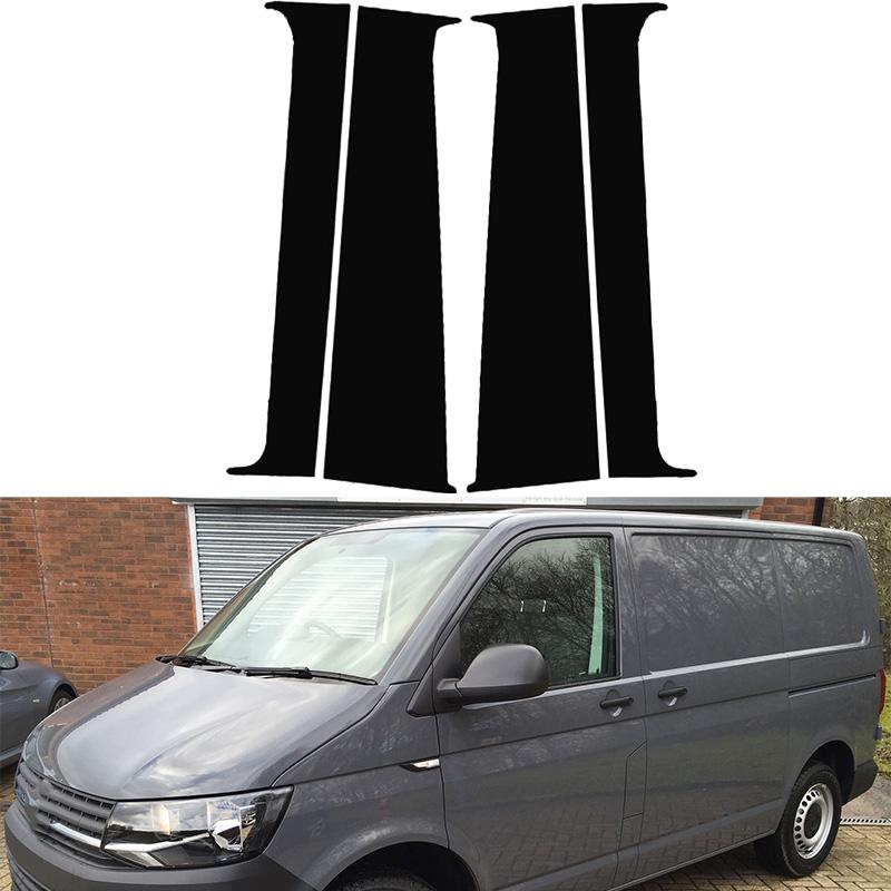 4 шт. наклейки на окна, двери, стойки, стойки, стойки, отделка, декоративные наклейки для VW T5/T6 2016