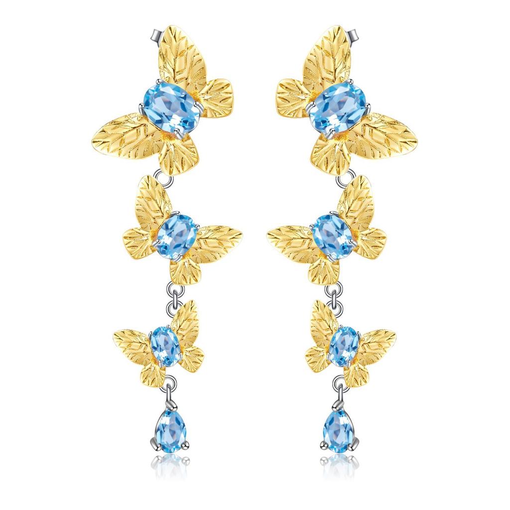 Высококачественные оригинальные дизайнерские серьги с драгоценными камнями. Серьги из серебра 925 пробы с натуральным аметистом в естественном стиле.