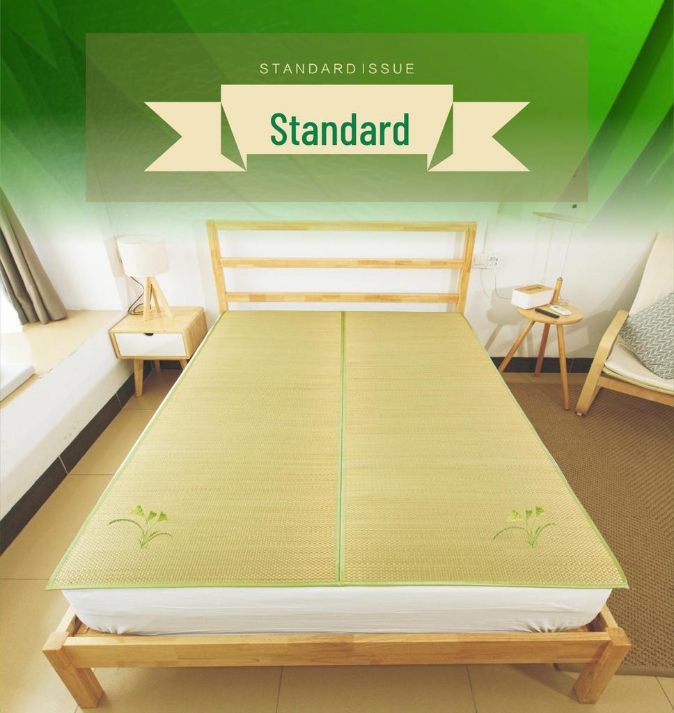 1.8m Natural Straw Soft Grass Reed Mat – Cooling Floor Mattress for Double Bed or Dorm, Woven 0.9m