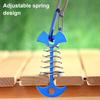 5Pcs Tent Spring Buckles Rustproof Corrosion Resistant Non-Slip Design Fishbone Tent Rope