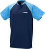 Table Tennis Short Sleeve Shirt Team L [Stiga] Shirt, II, Navy/Blue,