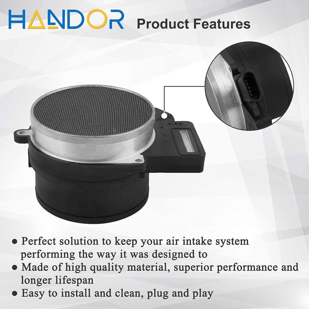 Handor 25168491 AF10043 MAF Mass Air Flow Sensor Fits for 1999-2009 Chevy Silverado Suburban 4.8 5.3 6.0L Replaces 25318411 19330121
