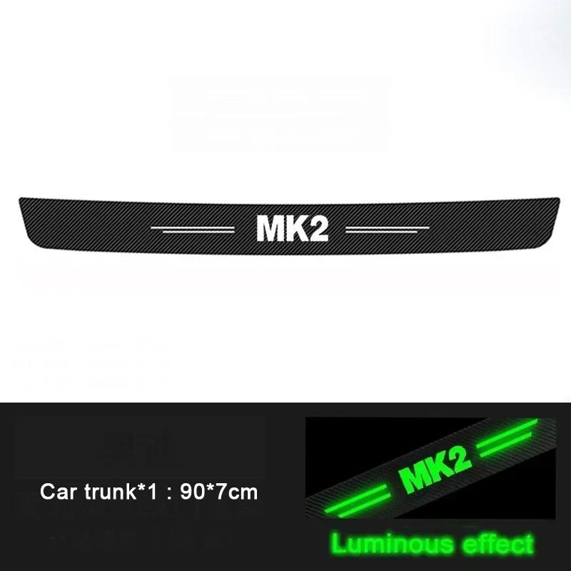 ADMVN1 Luminous Auto Door Sill Protect Decals Anti Scratching, for Volkswagen VW MK2 Emblem Car Threshold Strip Welcome Pedal Sticker