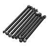 8PCS Metal Full Car Tie Rod Tie Lever Link Pull Rod for MN86 Series Model Upgrade RC CarBlack