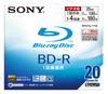 SONY Made in Japan Video Write Once Type Single Side 1 Layer 25GB 4x Speed Printable 20 Sheets 20BNR1VBPS4 BD-R