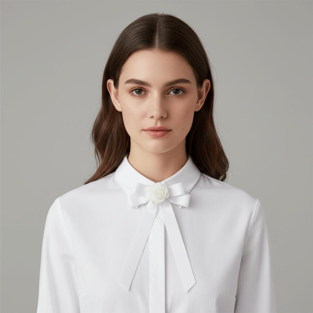 Pearl Black Ribbon Pin White Funerals Memorial Pin Fashion Mourning Badge Brooch Occupation