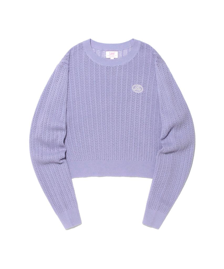 LEE Women'S Round Neck Scaly Knit Lavender
