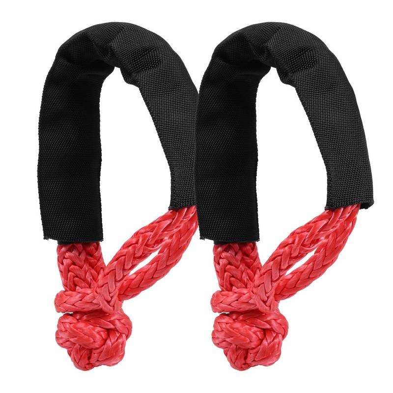 2X Soft Shackle Rope Synthetic Tow Recovery Strap 38,000Lbs WLL Auto Parts Tow Rope Synthetic Fiber