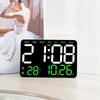 LED Oversize Screen Digital Wall Clock Adjustable Brightness Temperature Humidity Time Display Table Alarm Clock Room Decors