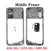 Для OPPO A5s A5Xs A15 A15s A16 A16s A36 A54 A74 A93 A57 A76 4G 5G Средняя рамка корпуса + Боковая кнопка + Объектив камеры