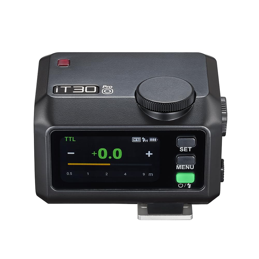 GODOX iT30Pro O Camera Flash Black TTL Rechargeable Touchscreen Color 560 Full Wireless Master Slave Compact 269048 (for OM/Panasonic) On-Camera