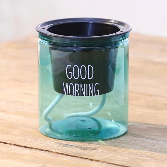 Plant Pot High Durability Large Capacity Plastic Automatic Water Absorbing Round Flower Pots with Cotton Ropes for Home