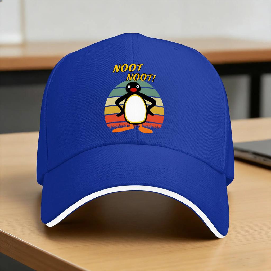 Summer Casual Baseball Cap Noot Noot Pingu Funny Pingu Meme Outdoor Sport Trucker Hat For Couple Women Classic Snapback Cap