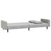 Vidaxl 2-Osobowa Kanapa Z 2 Poduszkami, Jasnoszara, Obita Aksamitem