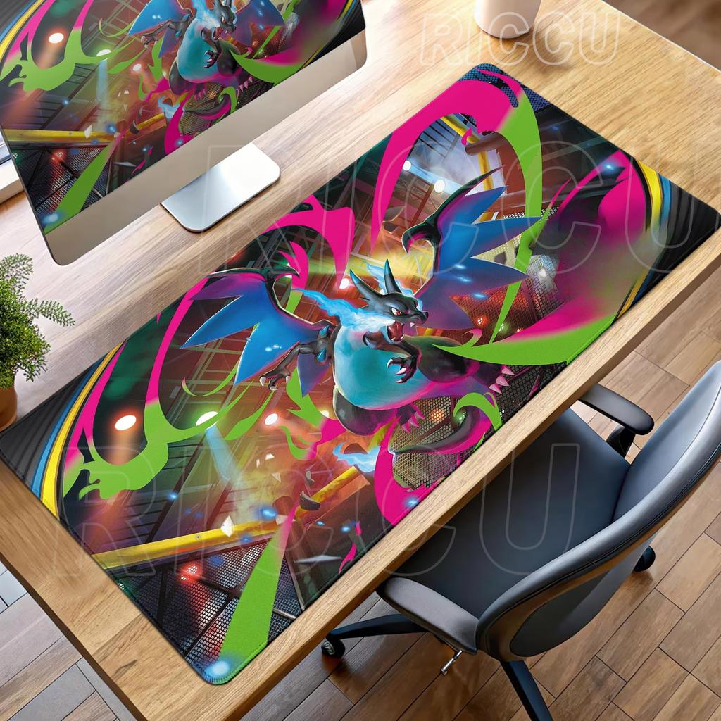 Mouse Pad Anime Gaming Accessories Large Playpad Gamer Computer Office Laptop PC Keyboard Desk Mat P-Pokemons Charizard Mousepad