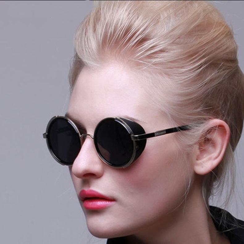 Retro Round Women Sunglasses Brand Designer Men Luxury Classic Punk Fashion Hip Hop Plastic Outdoor Sunglasses Ladies UV400