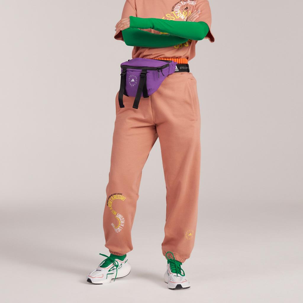 adidas X Stella McCartney Вязаные спортивные штаны Унисекс Оранжевые Брюки со средней манжетой IB5907